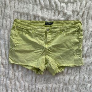 torrid Yellow-Green Denim Shorts